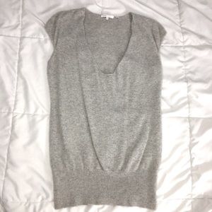 VINCE Heather Gray Wool Sleeveless Top